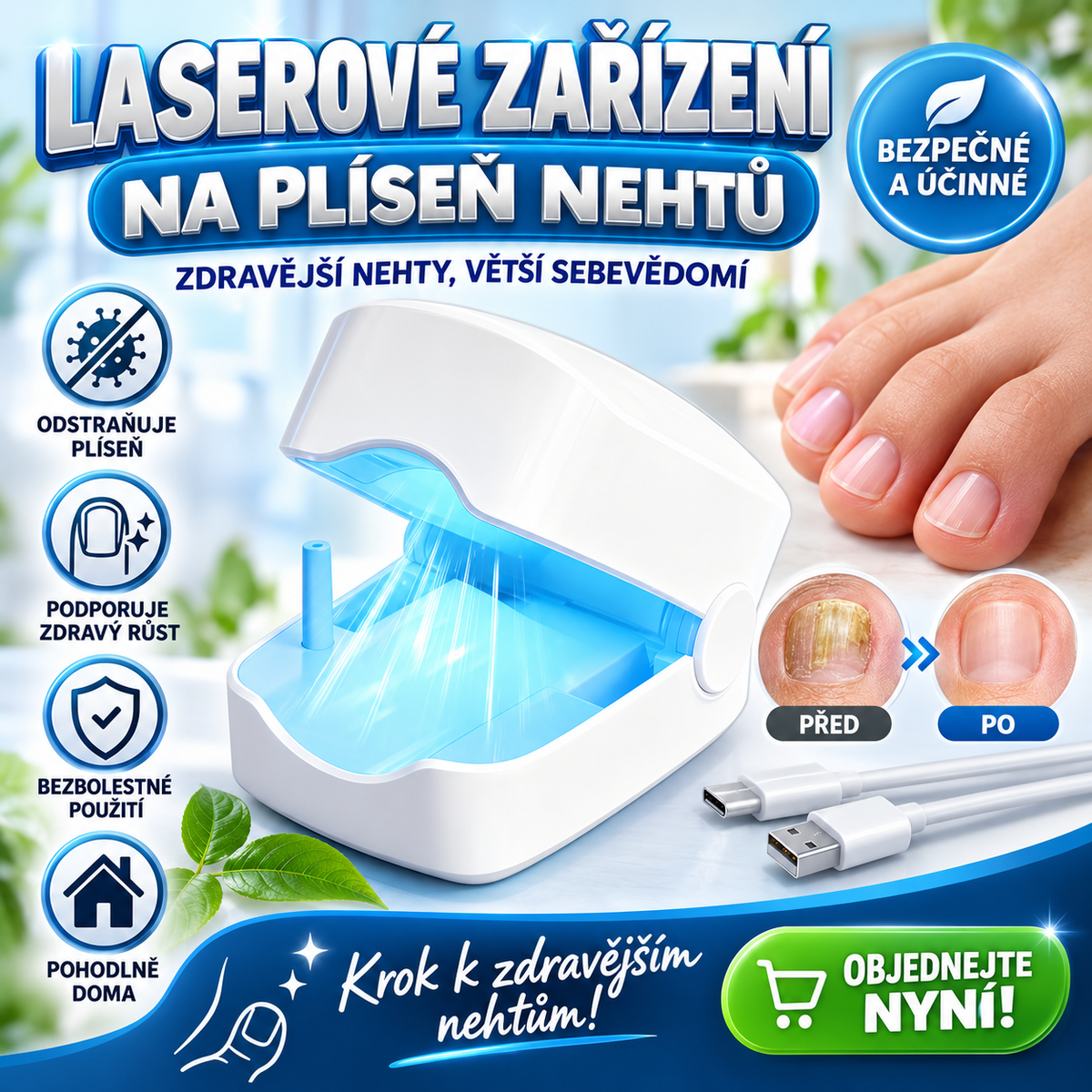 Laserové zařízení na plíseň nehtů