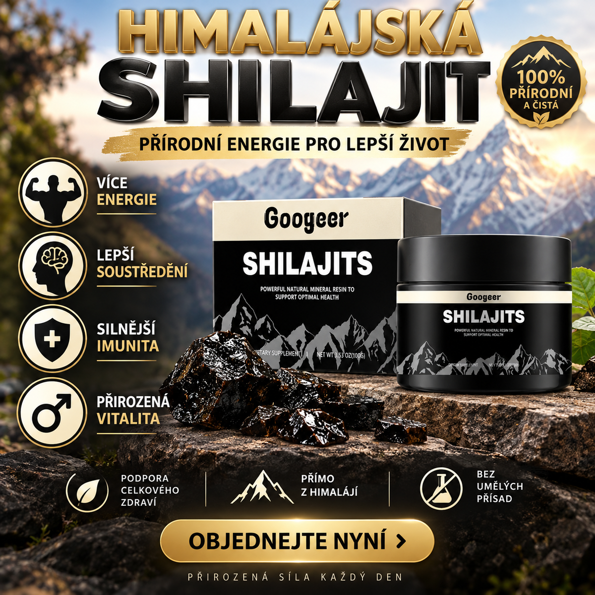 100 g čisté organické himálajské pryskyřice SHILAJIT