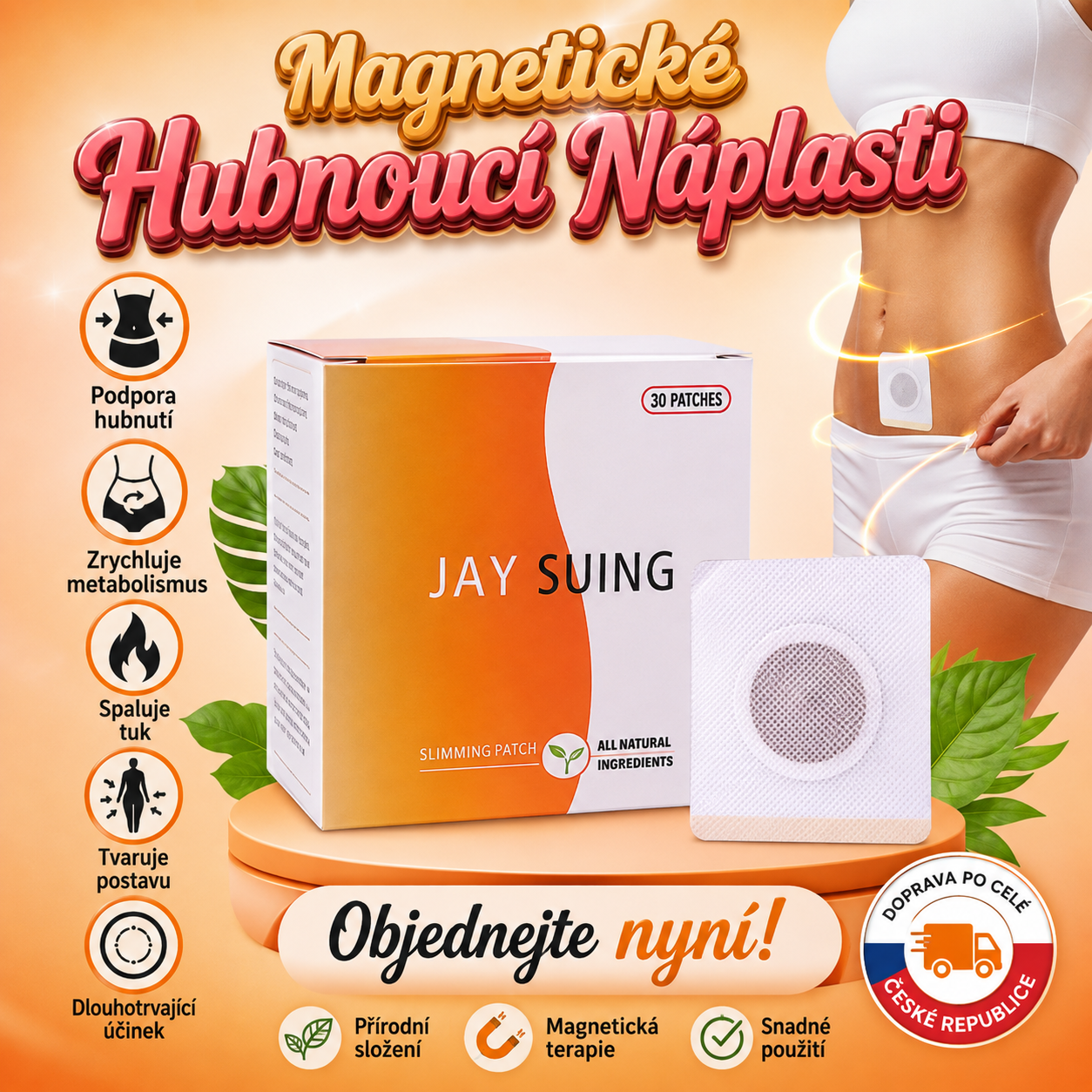 Magnetické zeštíhlující náplasti – 30 ks
