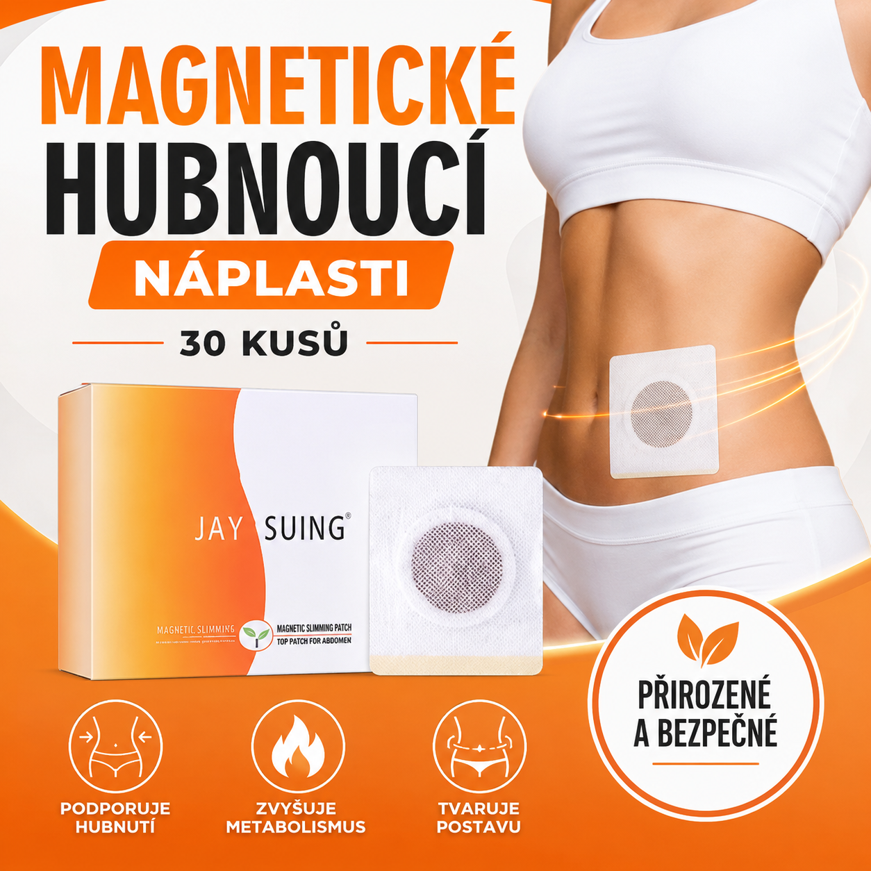 Magnetické zeštíhlující náplasti – 30 ks